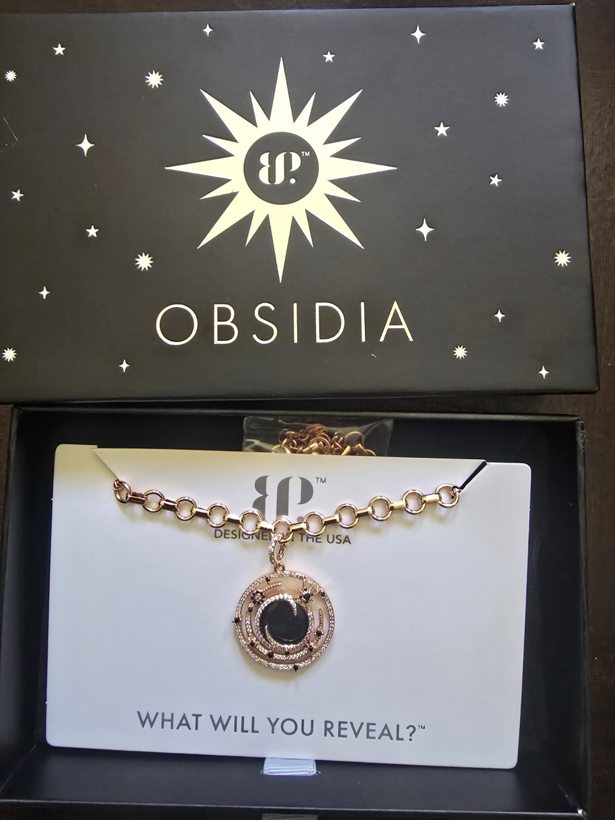 BP – OBSIDIA – NK78961 – ROSE GOLD / BLACK OBSIDIAN