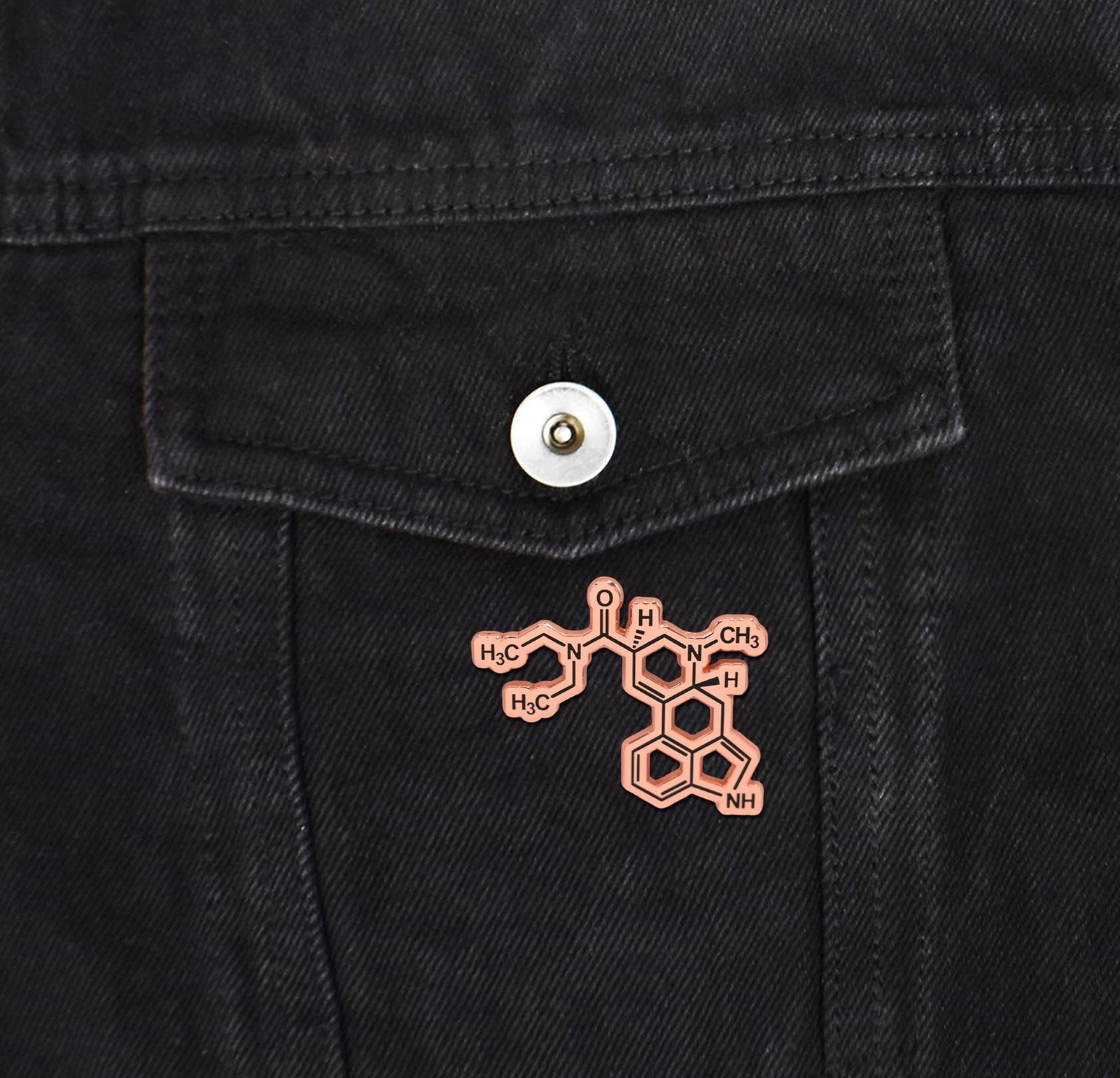 LSD Lysergic Acid Diethylamide Molecule Hard Enamel Pin