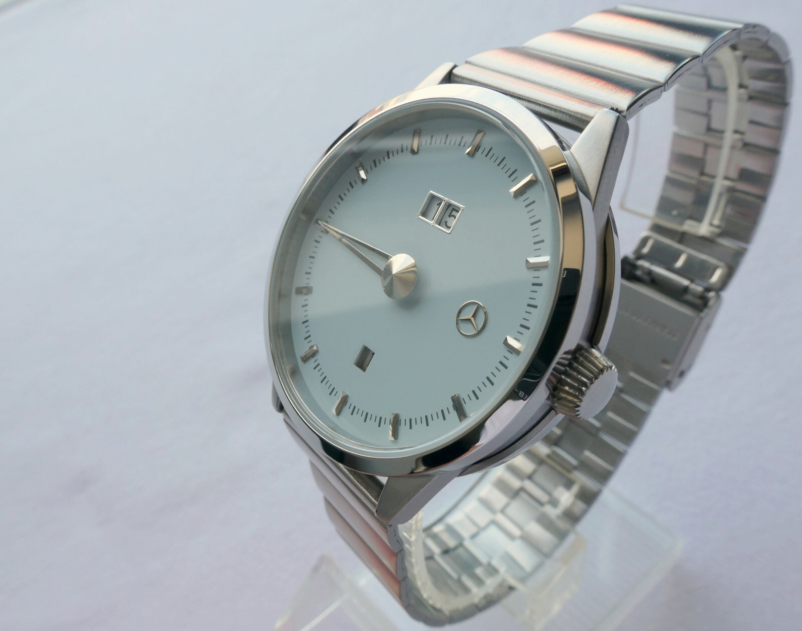 Mercedes Benz Classic Car Accessory Art Deco Retro Design Single One Hand Watch
