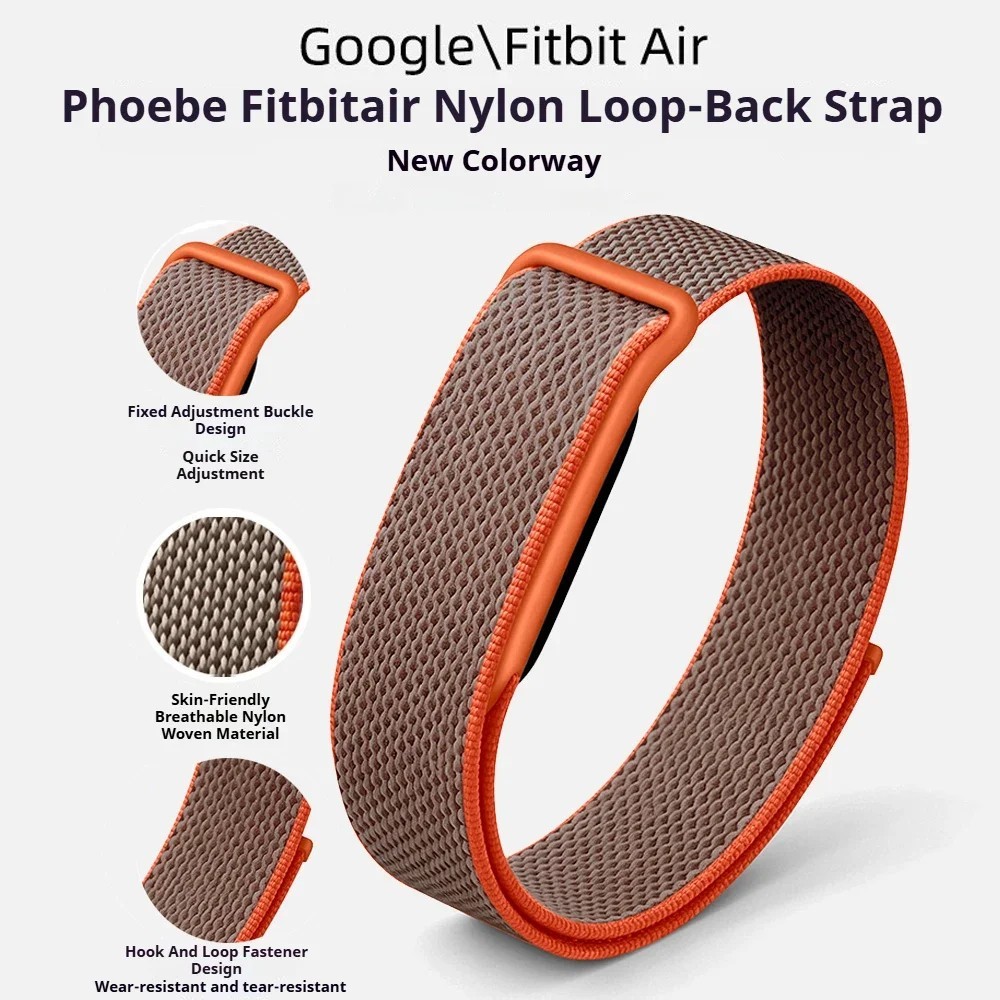 For Google Fitbit Air 2026 Nylon Loop Band Adjustable Sports Strap Wristband
