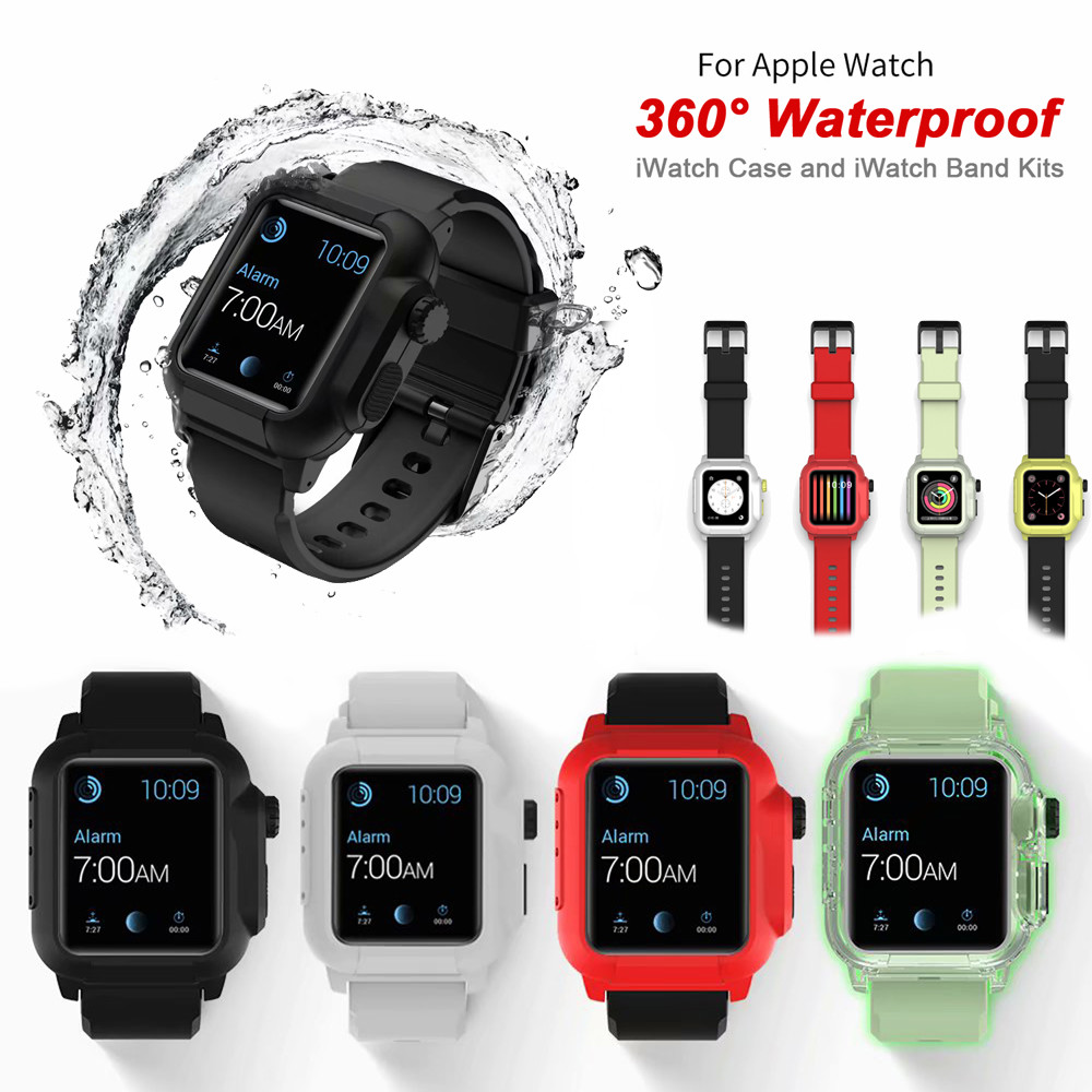 Silicone Sport Band Strap +Case for Apple Watch Series 6 5 4 3 2 SE 40/44mm 42mm