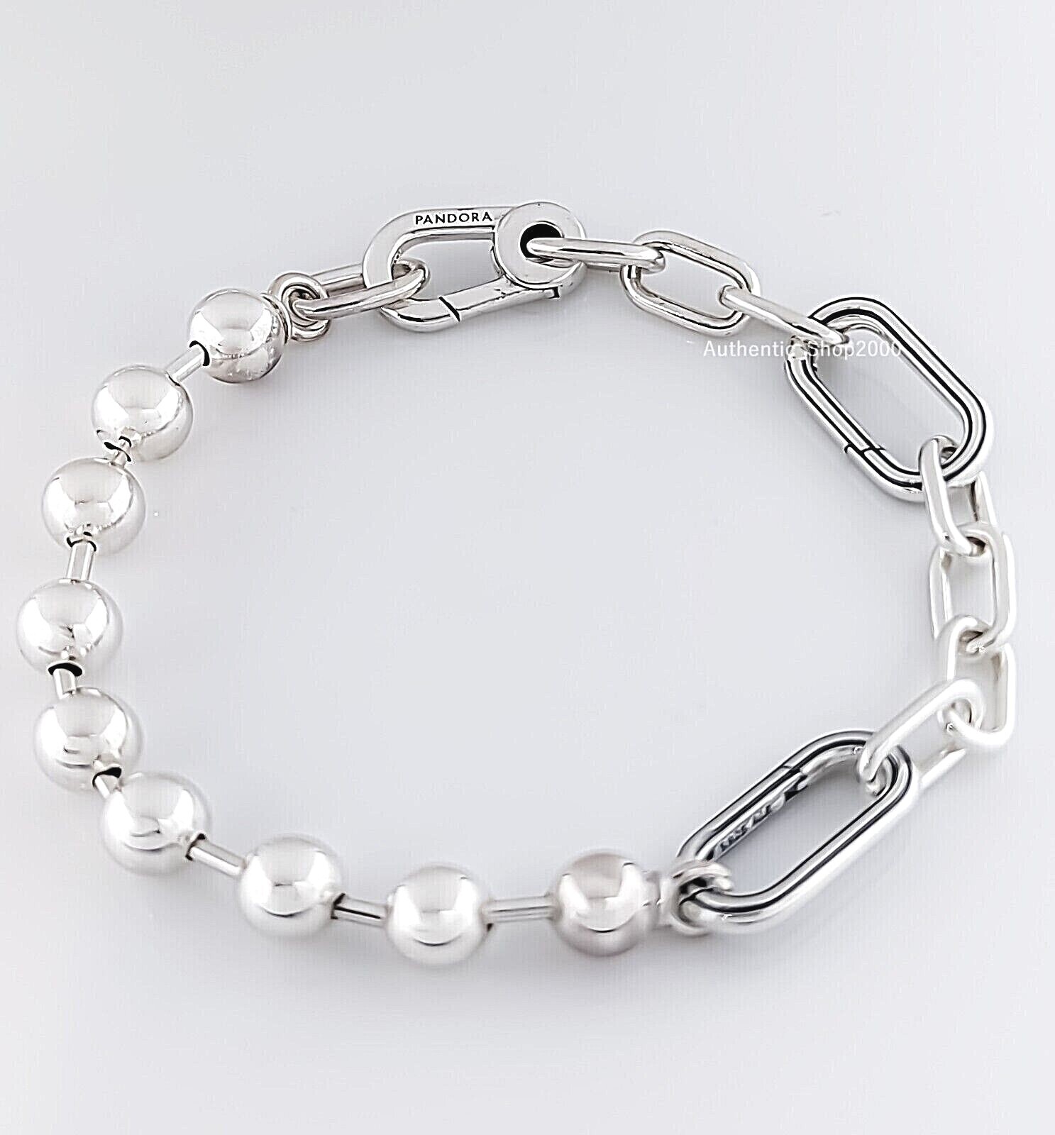 100% Authentic 925 Silver PANDORA ME Metal Bead & Link Chain Bracelet 592793C00