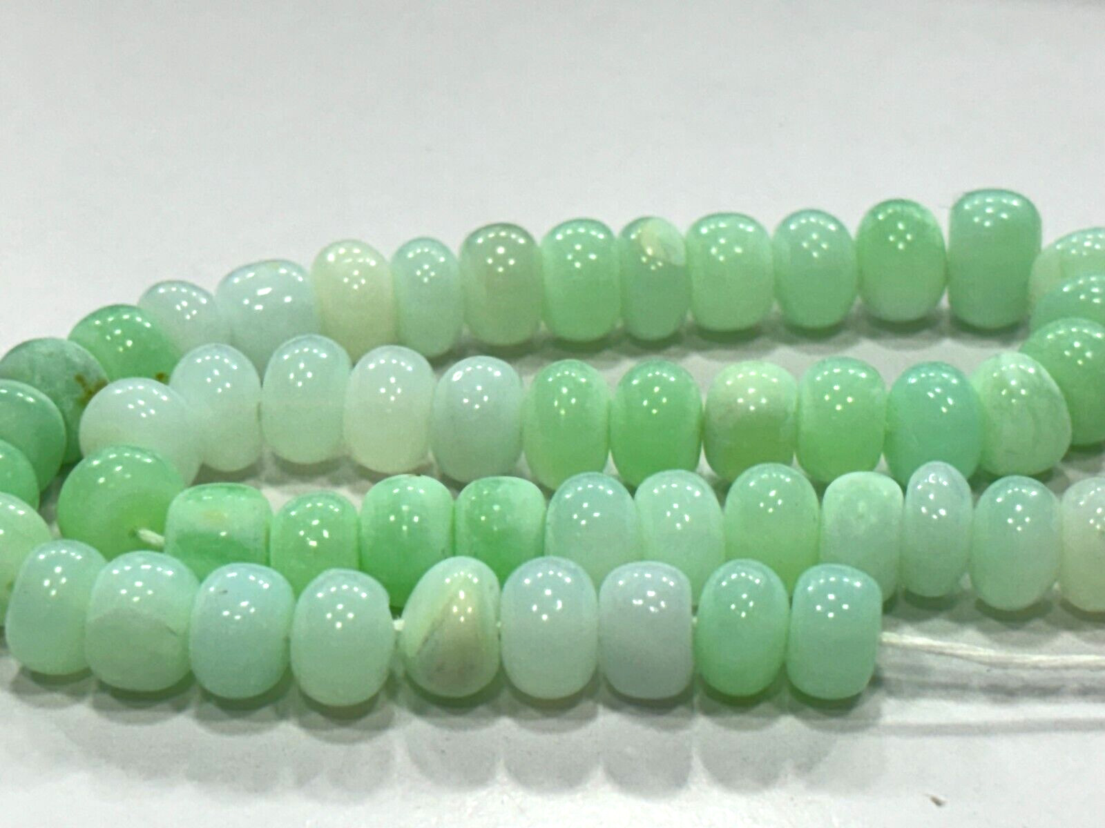Chrsoprase Opal Roundelle Smooth 8-9 mm Gemstone Beads 16 Inch 1 Strands