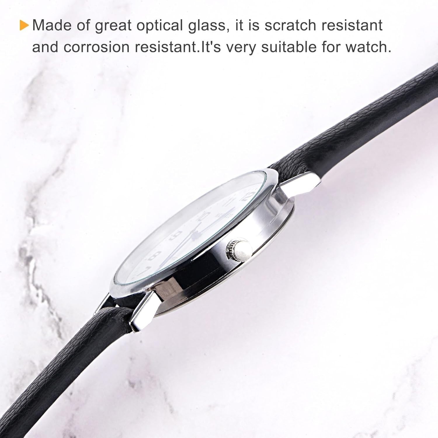 Watch Glass 29.5mm Round Clear Flat 6pc Optical Crystal Replacement Durable Part