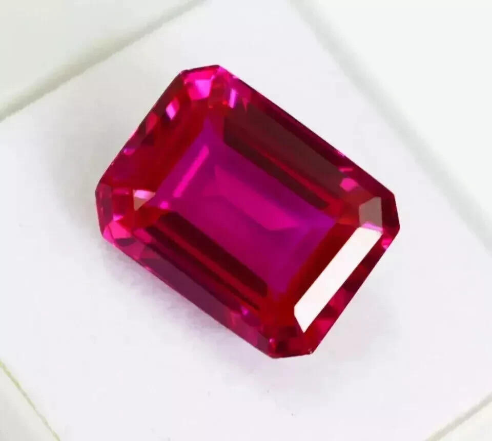 Natural 30 Ct Pink Sapphire Emerald Cut Ceylon Certified Loose Rare Gemstone