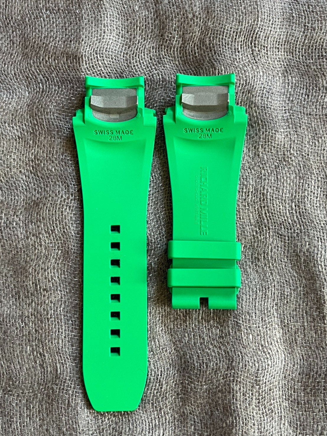 Authentic Richard Mille Green Rubber Strap For RM028 28M