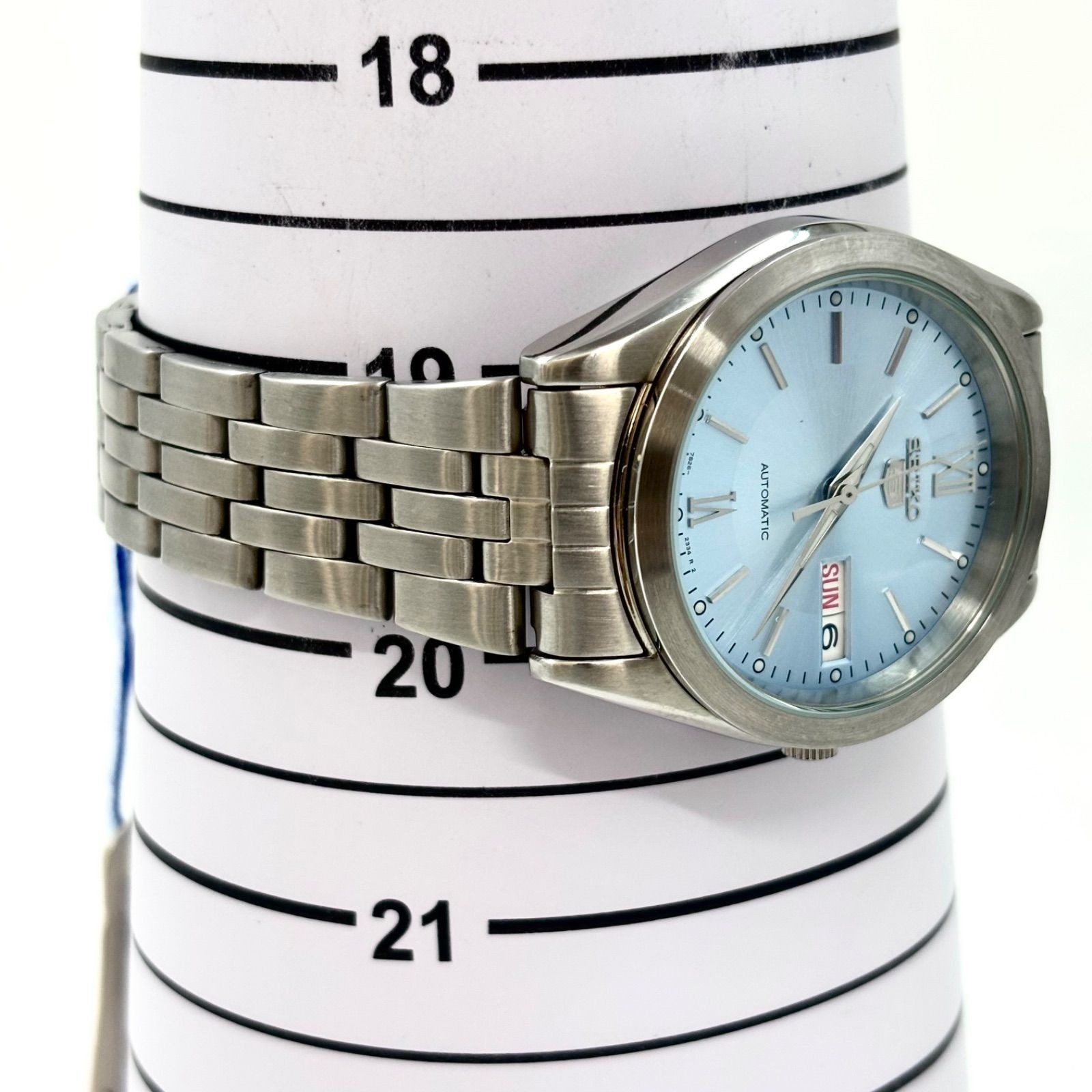 SEIKO 5 Automatic AT Ice Blue Dial Roman Index Manufactured in 2012 Working