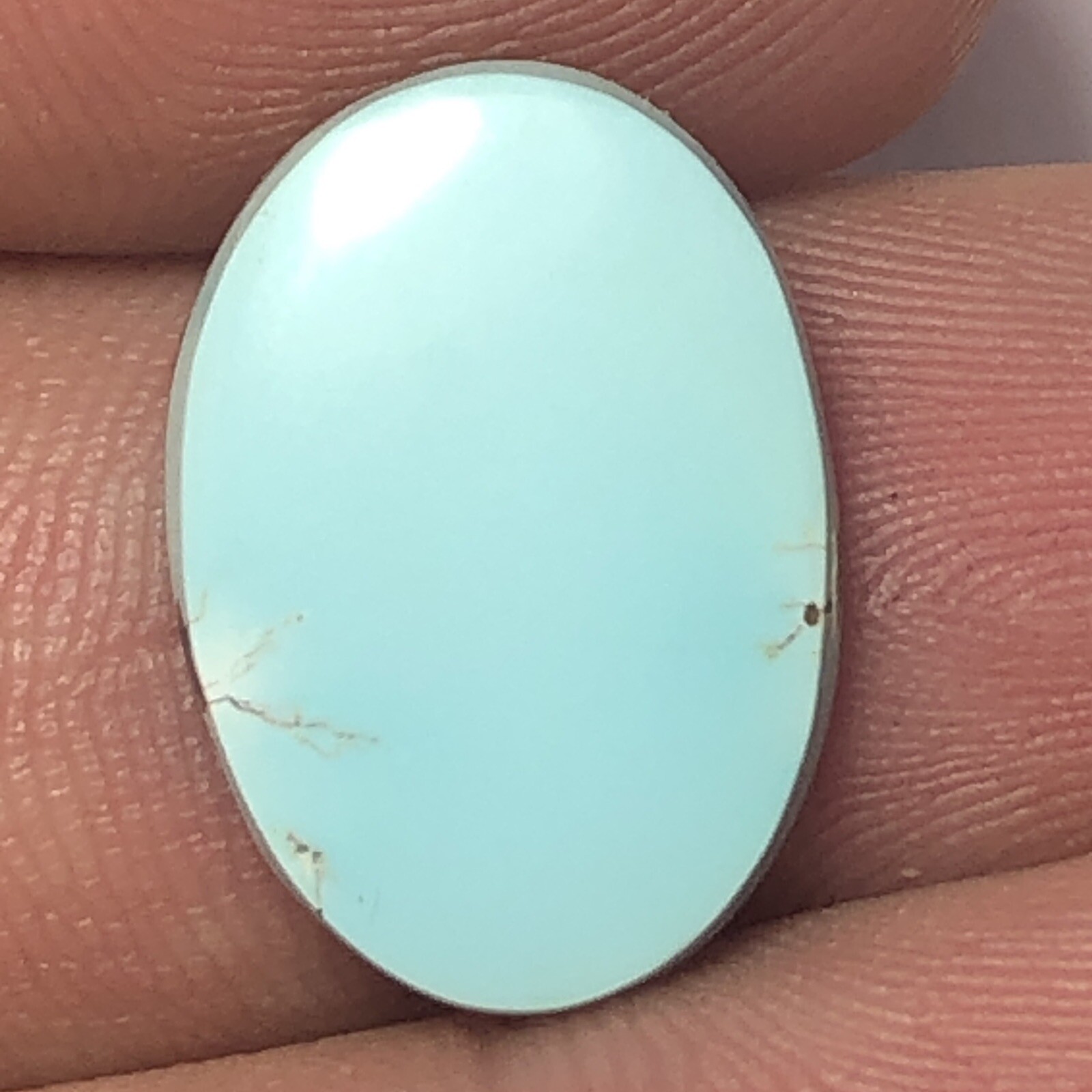 7.83 Ct Untreated, Backed Lone Mountain Turquoise Loose Gemstone Ring Cabochon