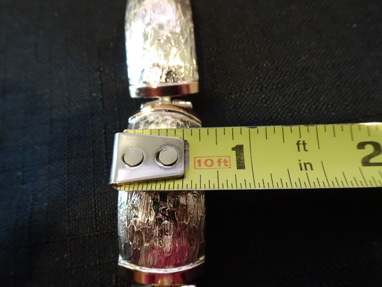 #779 SP-925 4-SECTION BANGLE LINK BRACELET-FANCY–READY FOR A QUEEN