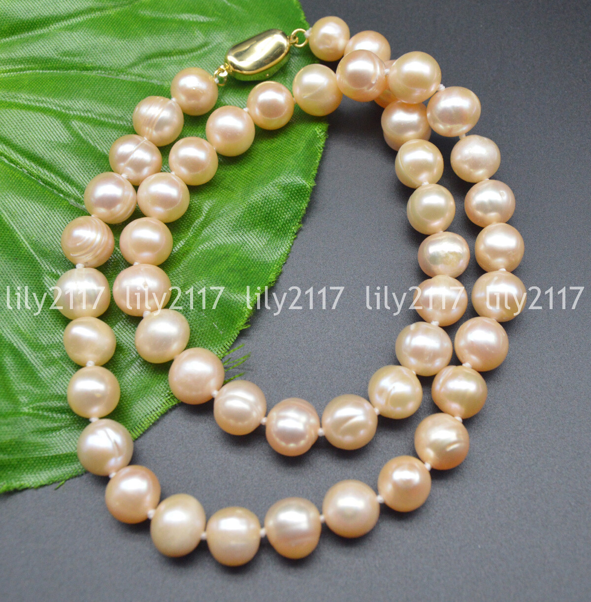 Natural 9-10mm Pink Akoya Freshwater Real Baroque Pearls Necklaces 14-48” 14KGP