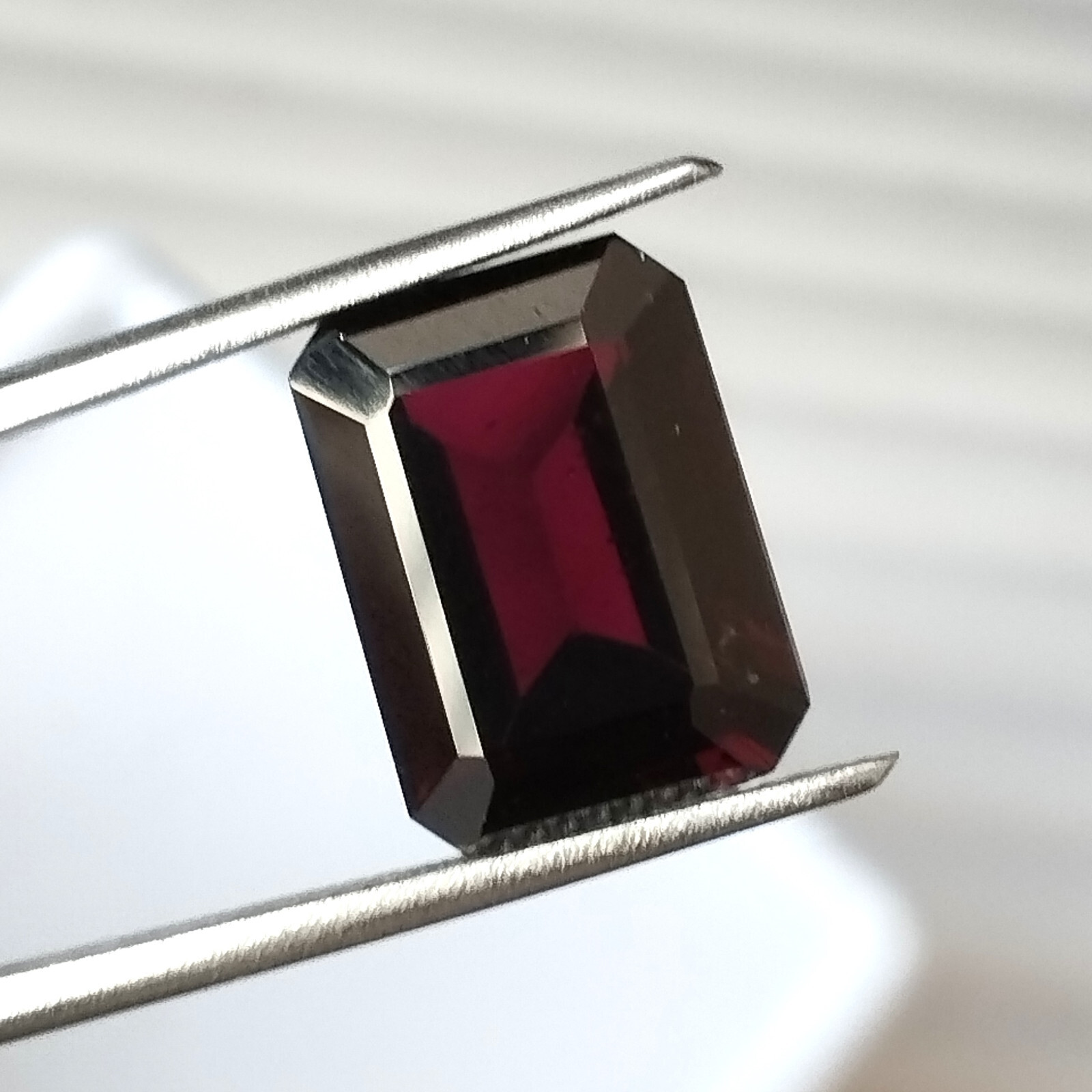 Natural Pink Garnet 14X10 mm Emerald Cut Unheated Faceted Loose Gemstone 9.75 CT