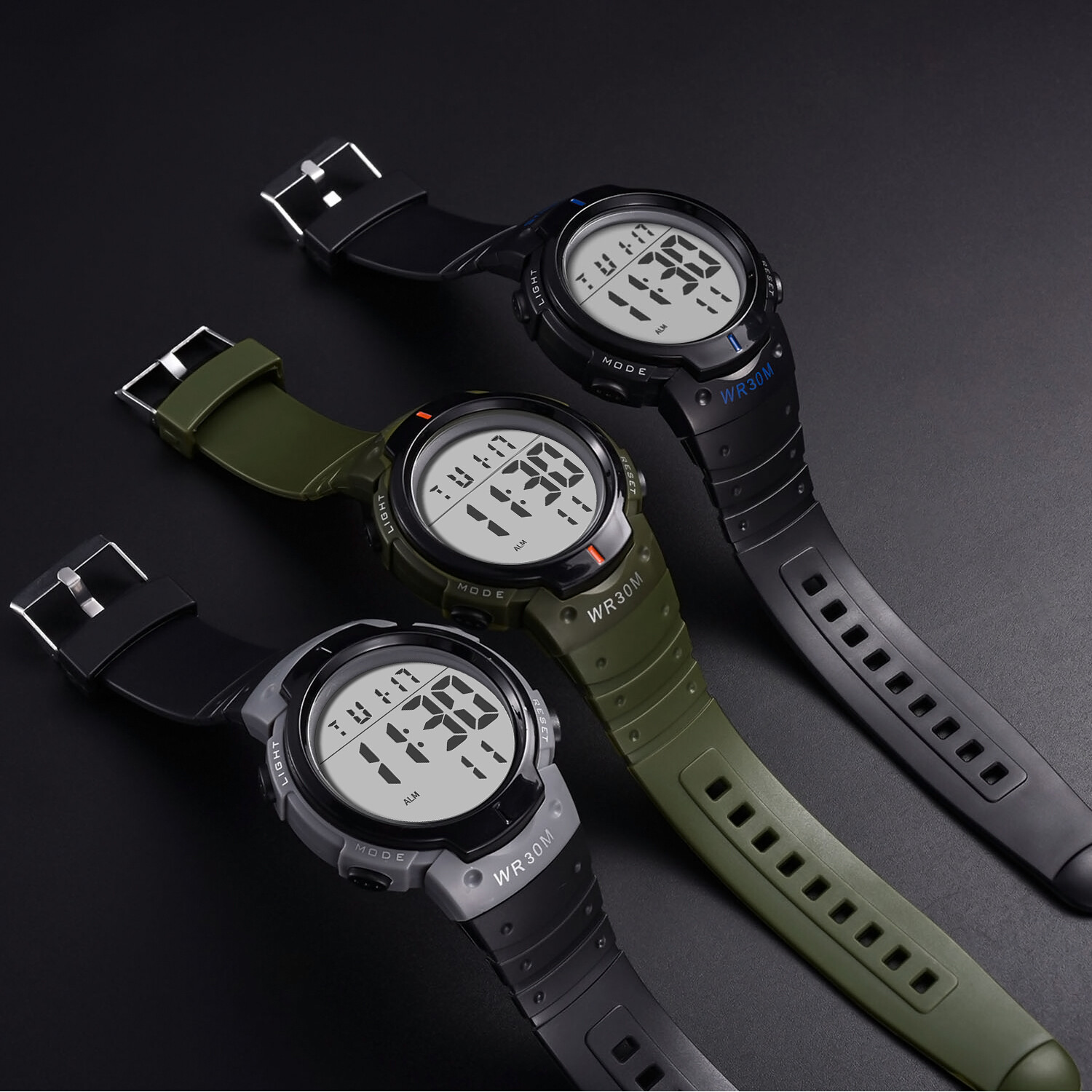SYNOKE LED Digital Sport Watch Stopwatch Date Military Waterproof Men Wristwatch