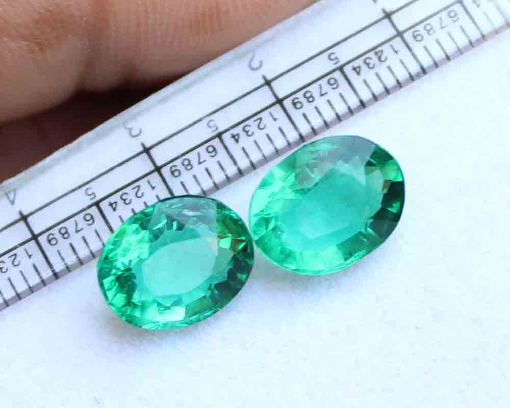 8*11 MM LAB GROWN BIRON 6.90 ct COLUMBIAN GREEN EMERALD OVAL CUT LOOSE GEMSTONE
