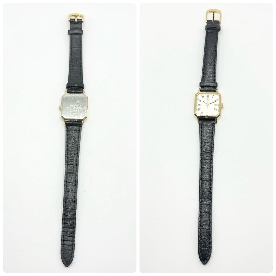 SEIKO Ladies Watch Square Case Quartz New Battery Gold Vintage 16cm/6.3in Wrist