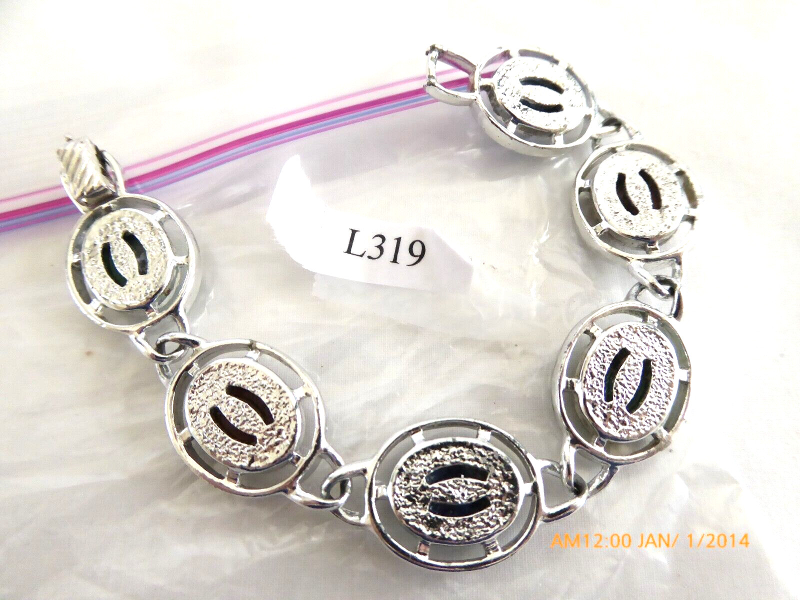 VINTAGE MULTICOLOR STONE DESIGNER SILVER BRACELET