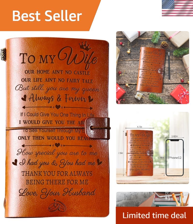 Stylish Refillable Journal for Wives – A Romantic Keepsake for Every Occasion