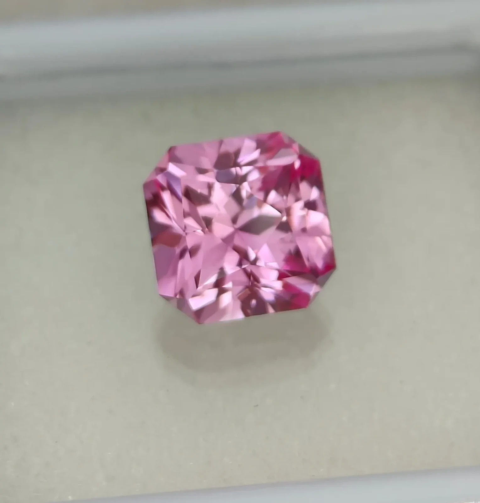 13.45 Ct Precision Cut, Pink Sapphire: 12 mm Asscher Cut Jewelry LOOSE Gemstone