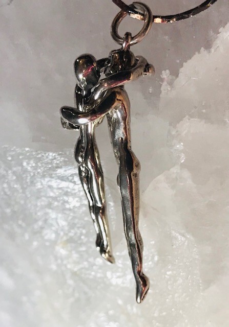 925 Hanging Bodies Male and Female Pendant Hanging Around Together by JKL 170