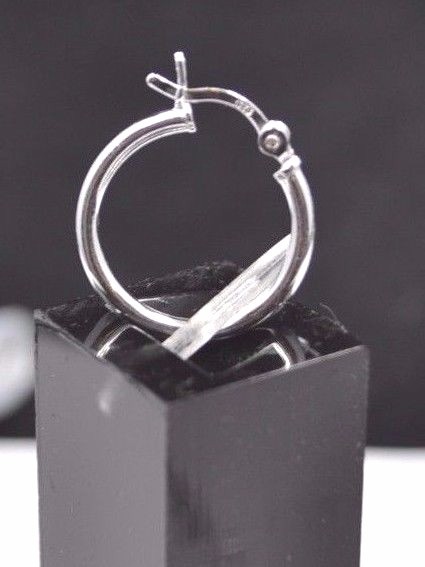 Sterling Silver .925 Latch (French Lock) Hoops 2 mm wide x 10mm to 50mm Diam.