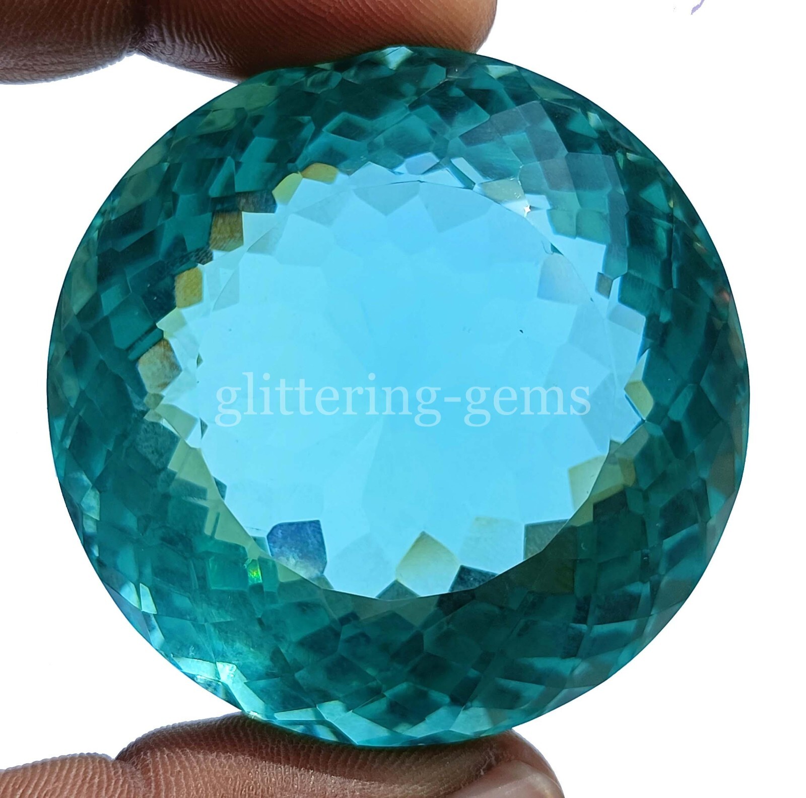 150Ct. Natural BIG Aquamarine Blue Brazil Round Shape Gemstone