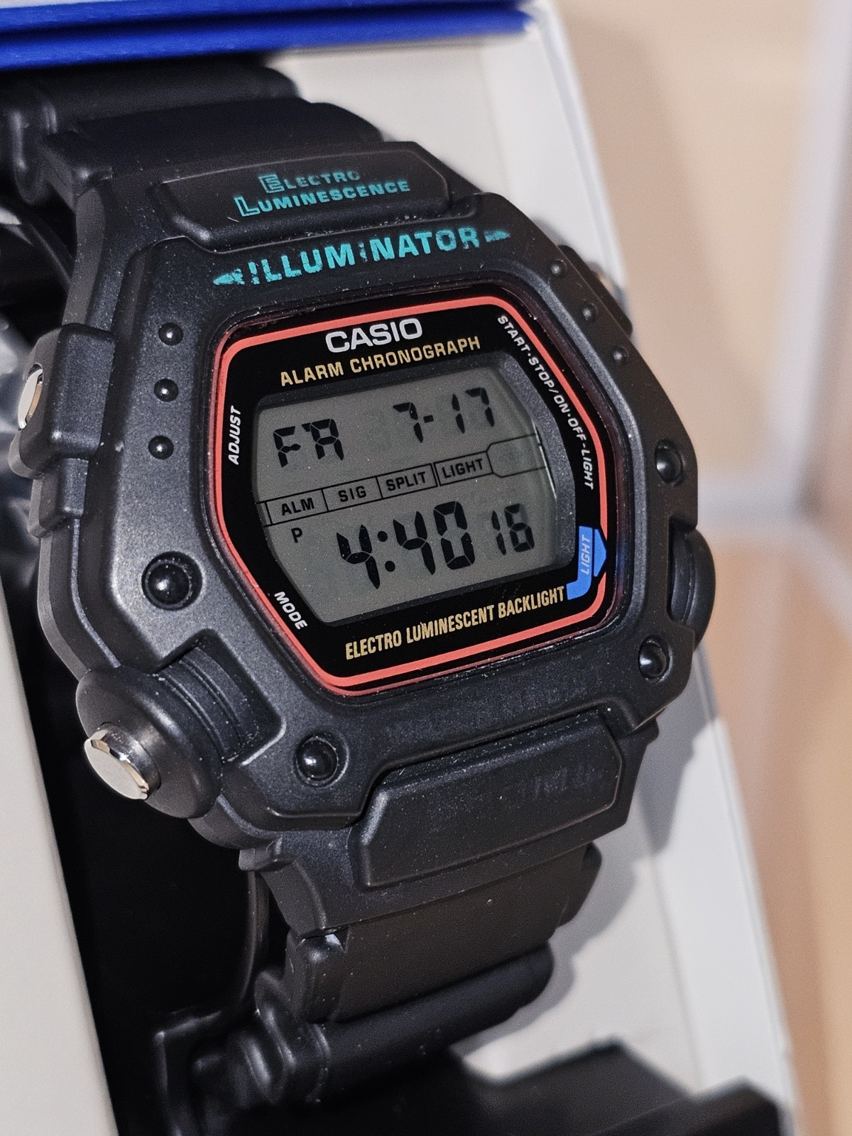 Casio Illuminator Digital Quartz Alarm Chronograph Backlight Black Resin