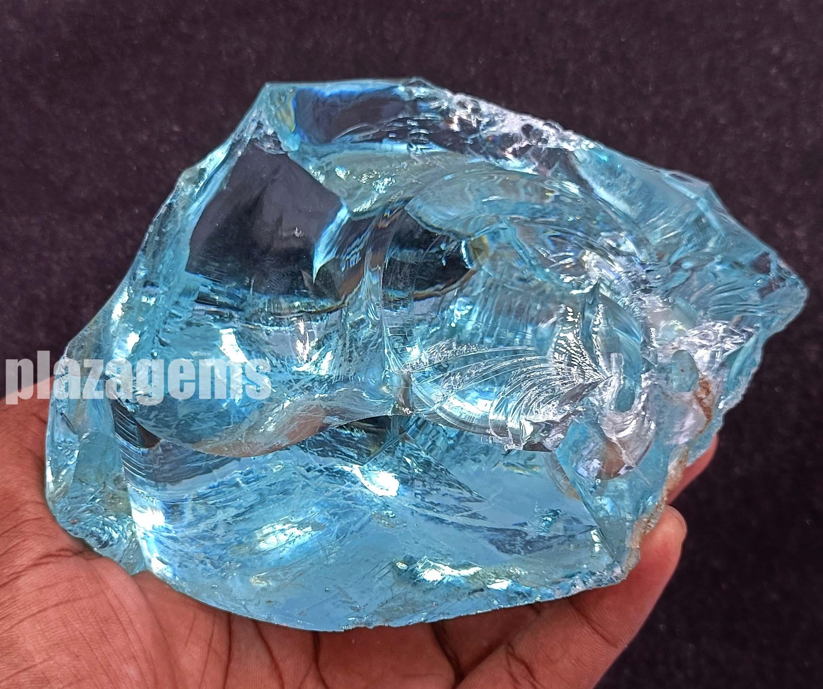 Huge 3000 CT Aquamarine Rough Stone – Natural Blue, Uncut, EGL Certified 5ASF