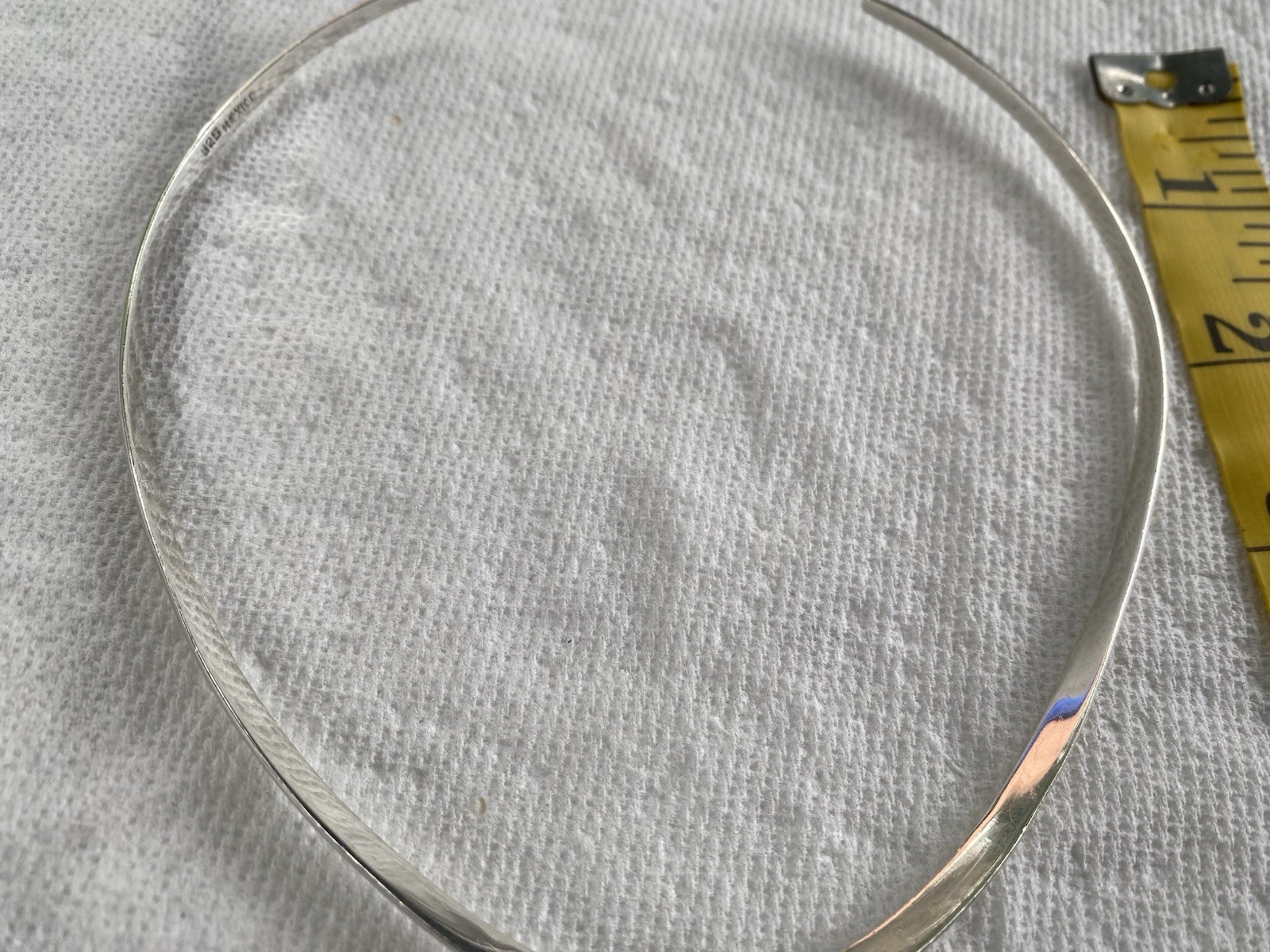 925 Sterling Silver V Shape Collar Choker Necklace Minimalist from Mexico