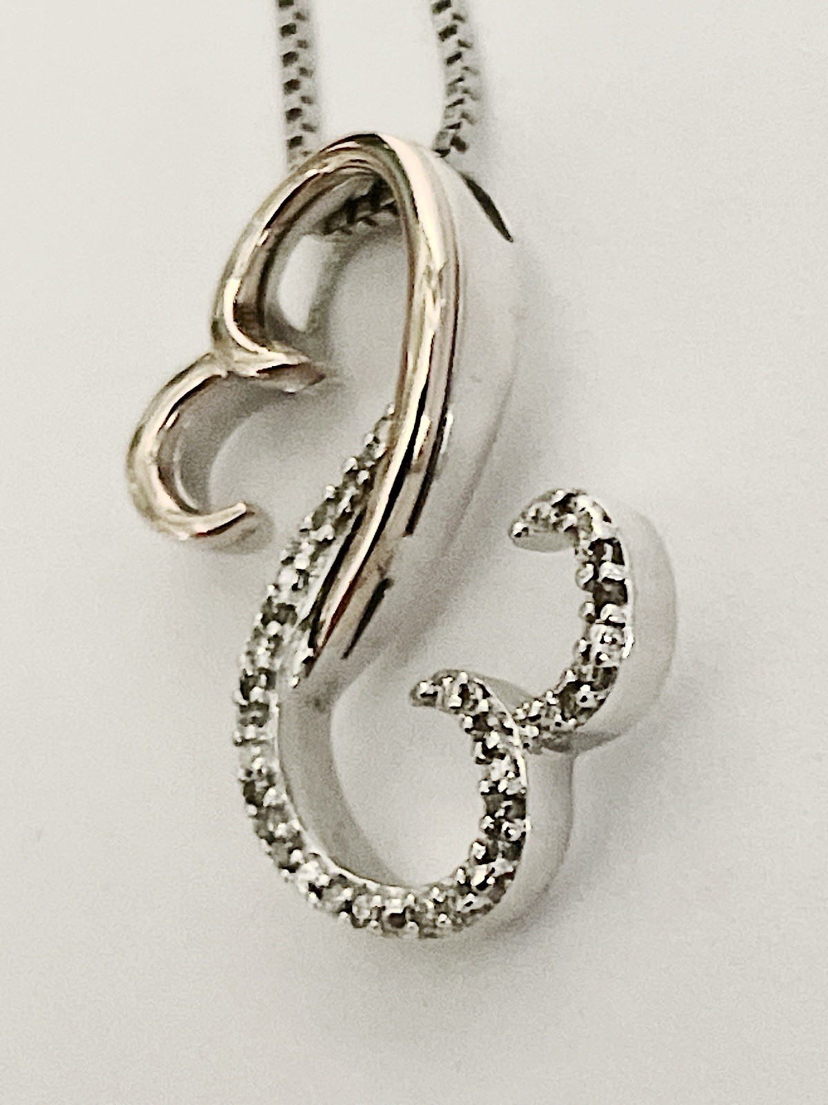 Jane Seymour Open Hearts Diamond Sterling silver, 10K Rose Gold Necklace MRP$199