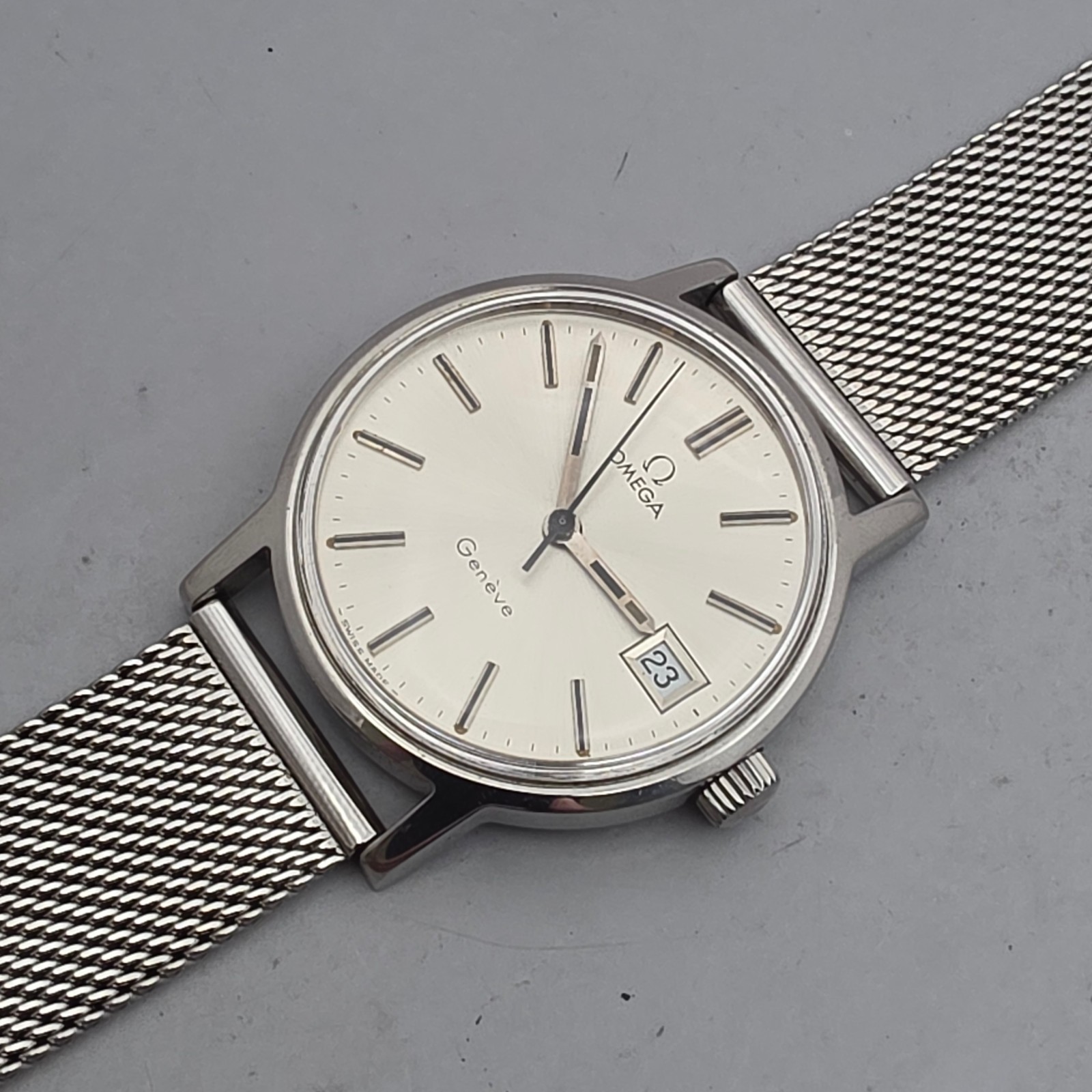 Vintage OMEGA Geneve men’s manual wind watch Ref:136.0098 Date swiss 1972