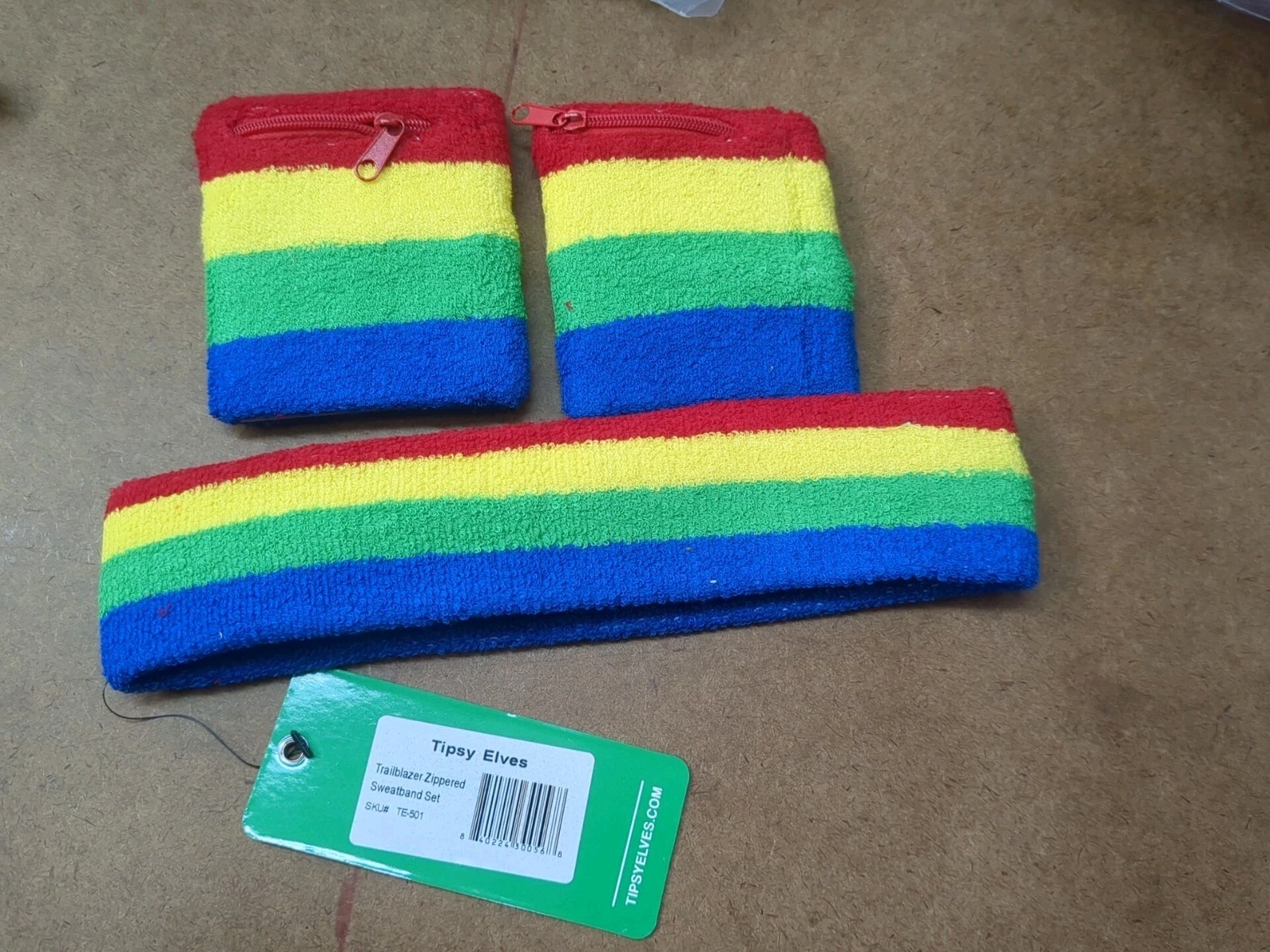 New LGBT Gay Pride Wrist Headband Band Sweat Rainbow Loop Terry Wristband Band