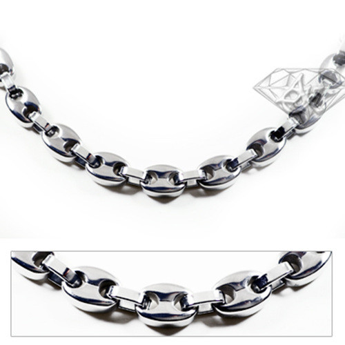Accents Kingdom 8MM Men’s Titanium Link Chain Necklace G