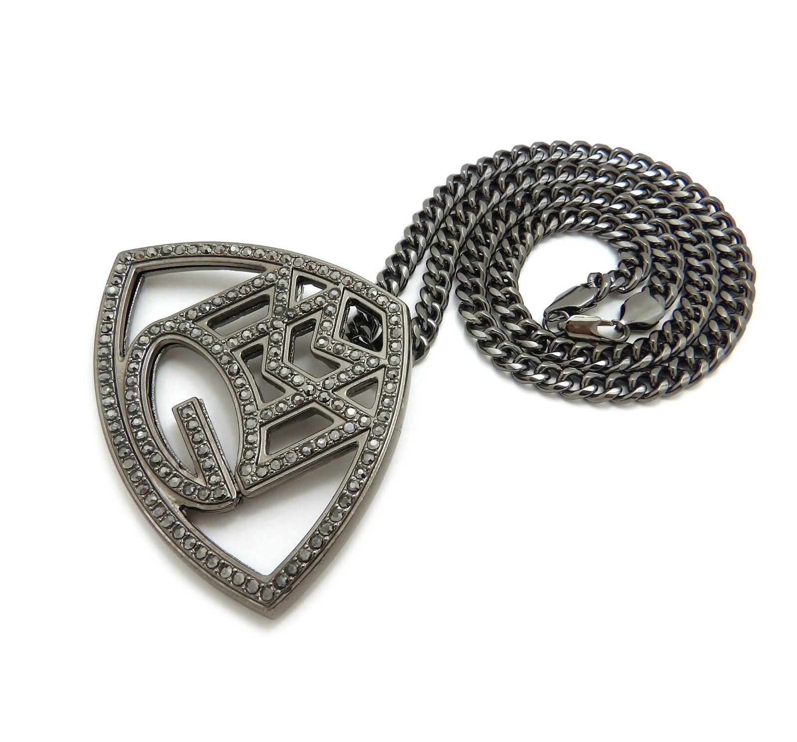Hip Hop Fashion Iced “MMG” Pendant 6mm/30″ Cuban Chain RC3373