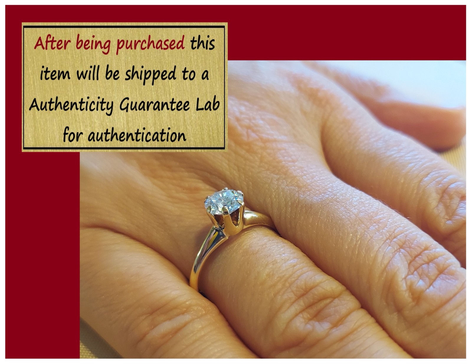 Engagement ring Size 8.25 10k gold ring, 1.0 carat certified. Solitaire ring