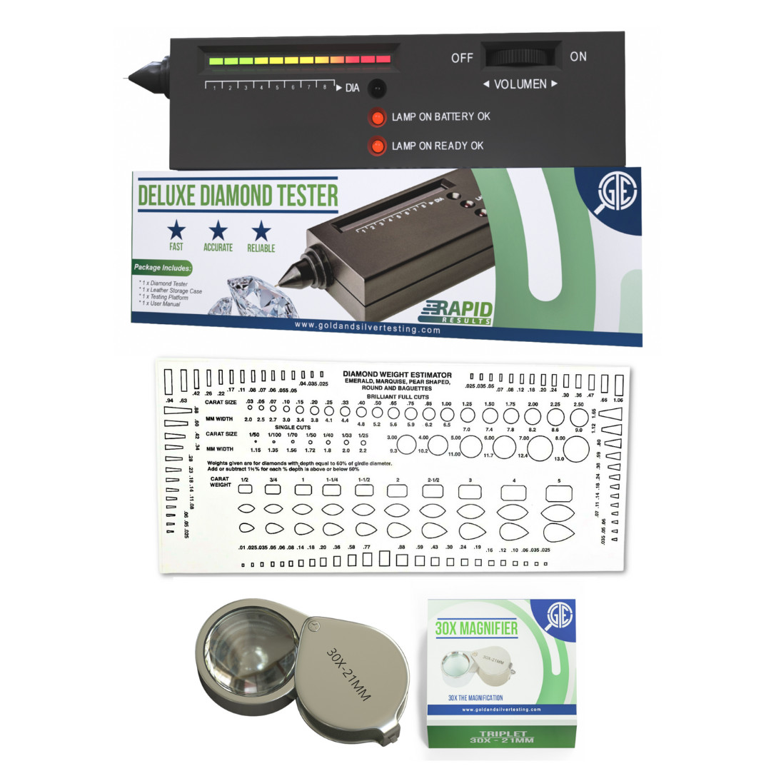 Gold Silver Jewelry Test Kit 10K 14K 18K 24K Digital Scale Diamond Tester Acid