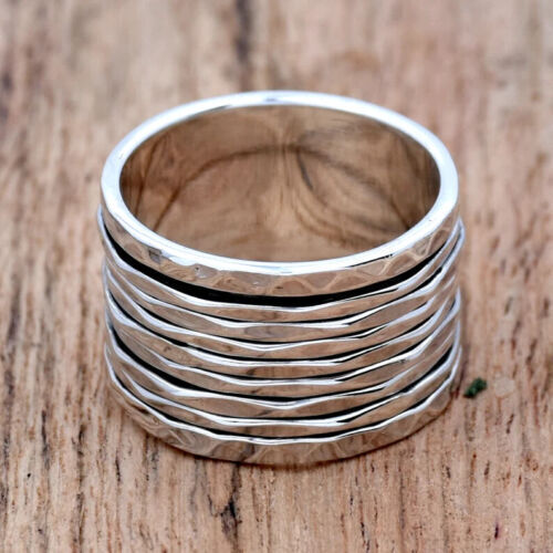 Solid 925 Sterling Spinner Ring Band Handmade Ring Designer Ring All Size