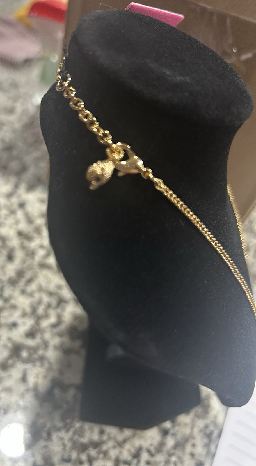 Kurt Geiger London Gold Tone with colored rhinestones