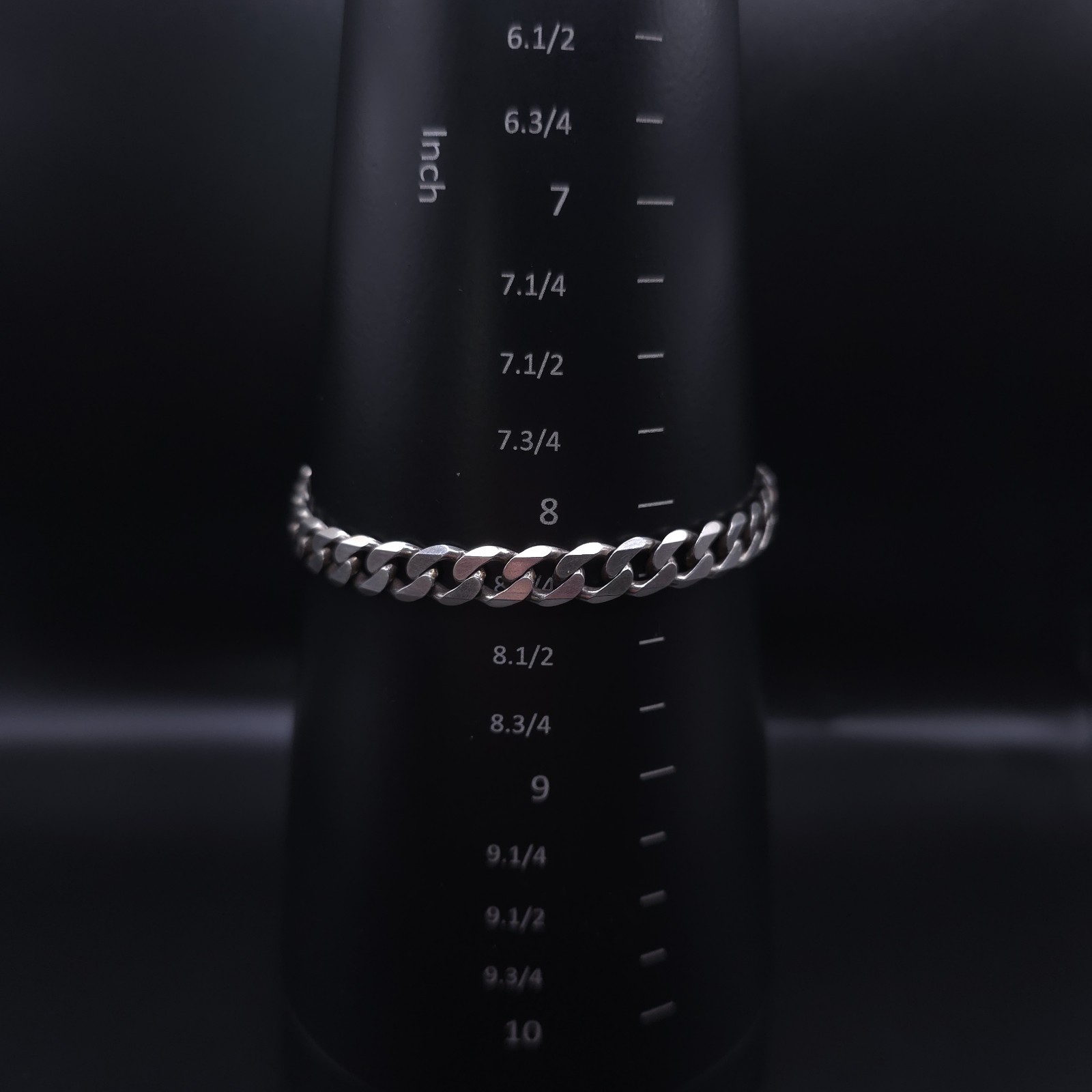 Vintage Sterling Silver 925 Curb Bracelet 21.5cm 7mm 15.70g