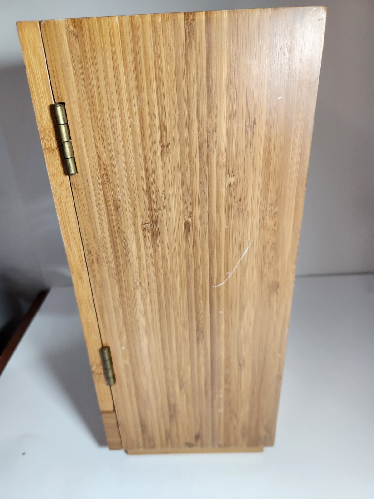 14″ Red Envelope Jewelry Armoire Cabinet Dresser Storage Light Wood Bamboo