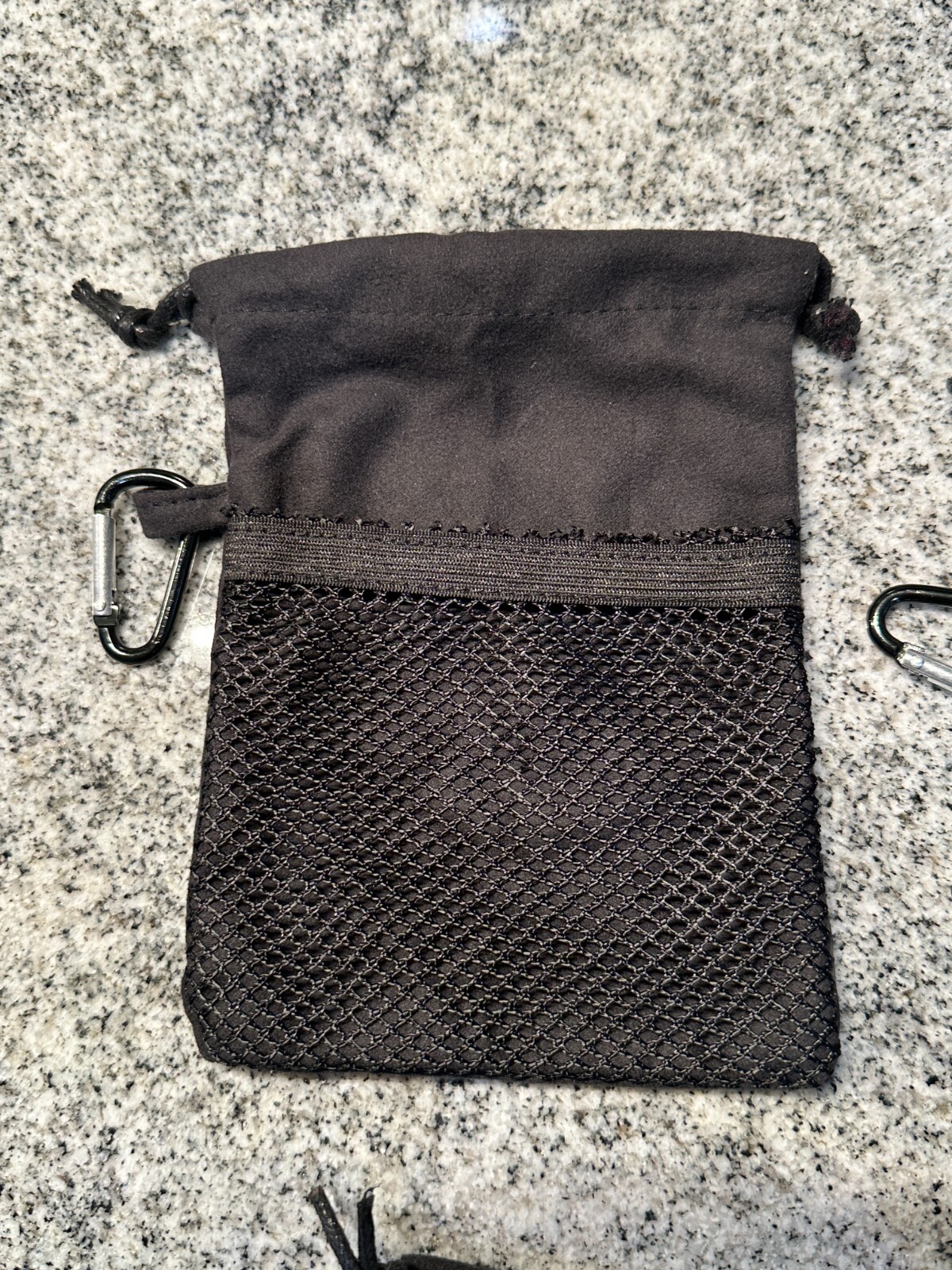6PC Soft Cloth Drawstring Storage 4.5 x 6in Bag for Accessories w/Carabiner Clip