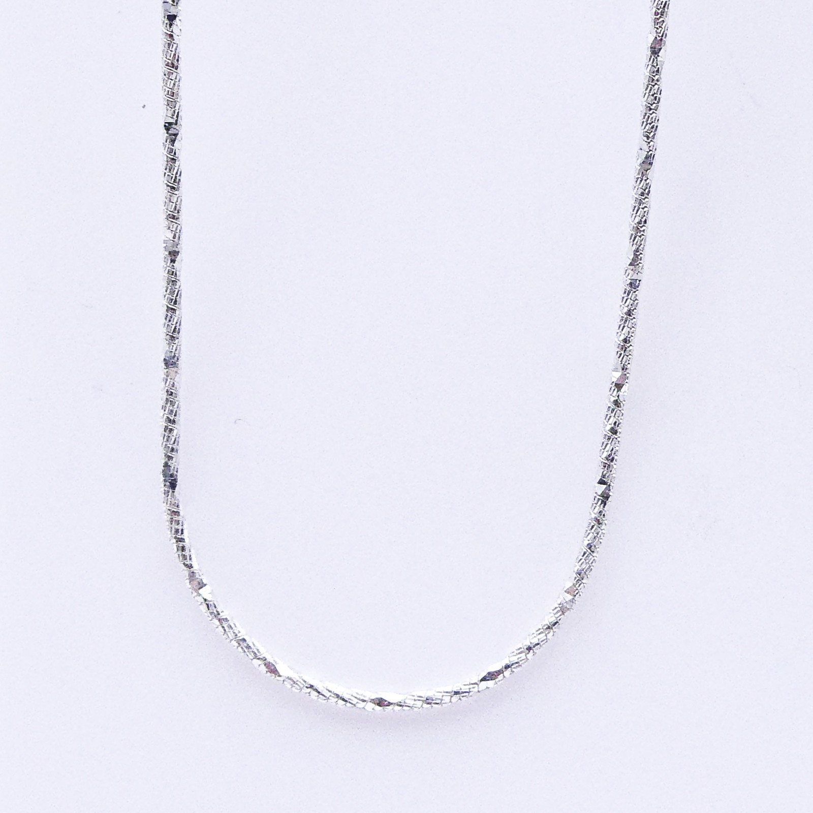 New Sterling Silver Italy Diamond Cut Snake Chain Necklace 30″ Stackable