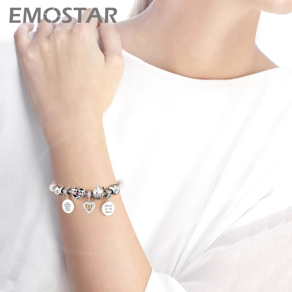 10 Years Old Anniversary Charms fits DIY Bracelet, 925 Sterling Silver N