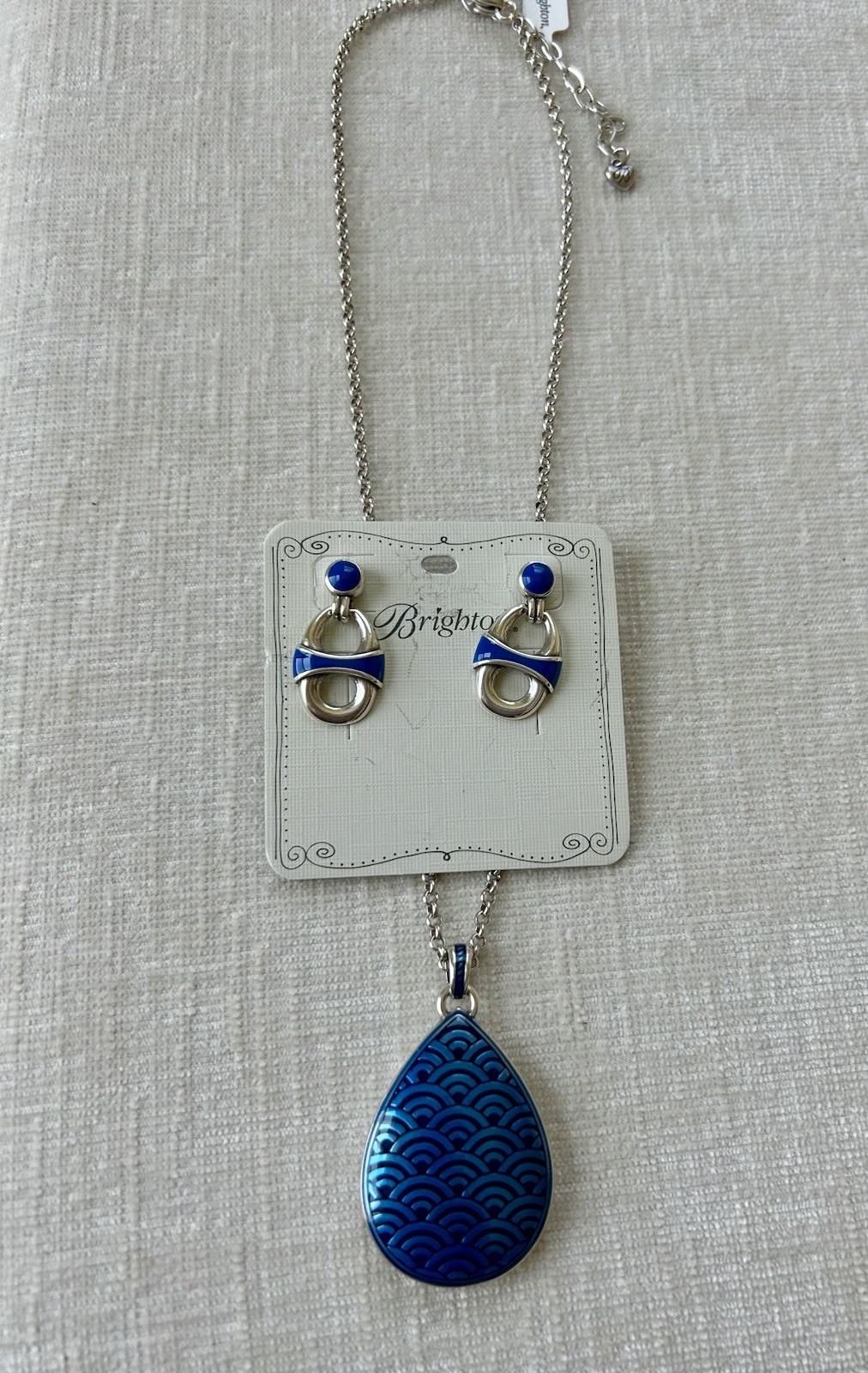 Brighton Kyoto In Bloom Enamel Rev Butterfly Necklace & Portofino Earrings NWT