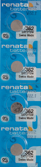 4 x Renata 362 Watch Batteries, SR721SW Battery