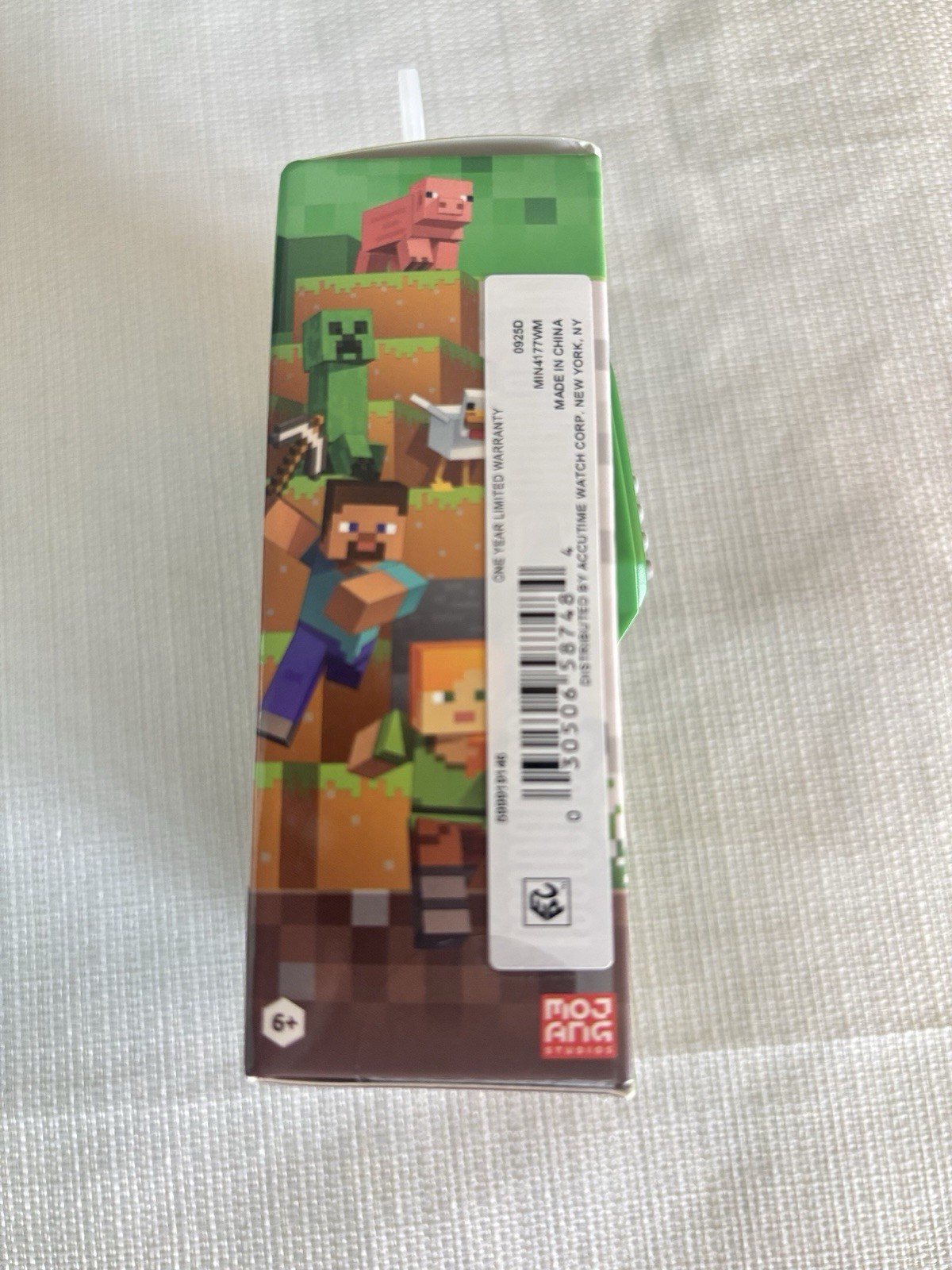 Minecraft Unisex Child Watch with Plastic Strap Color Green (MIN4177WM)