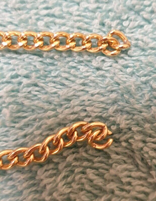 Curb chain, gold plated 40cm length, not a necklace