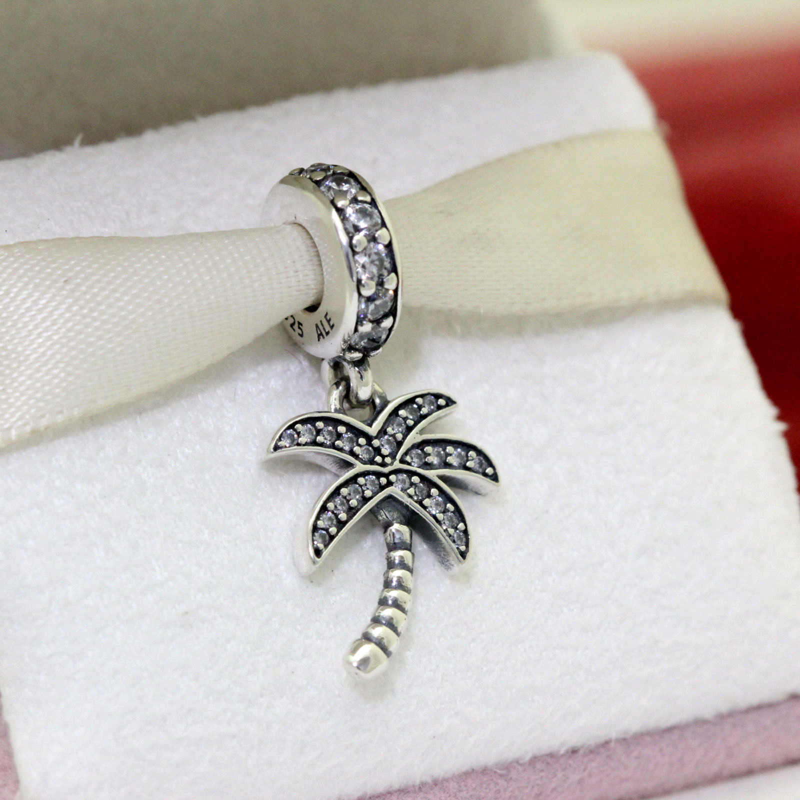 New Authentic Pandora Sparkling Palm Tree 791540CZ Hawaii Vacation Beach