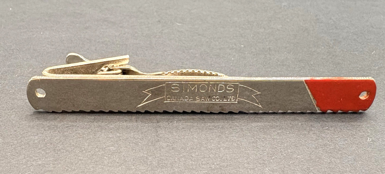 Vintage Simonds Canada Saw Co. Ltd Hack Saw Blade Tie Bar Clip Tools 1.75″