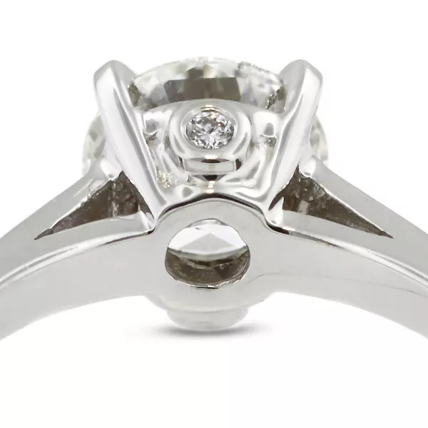 Engagement Ring 14K White Gold Classic 1.79 Carat Round Lab-Grown Diamond G SI1