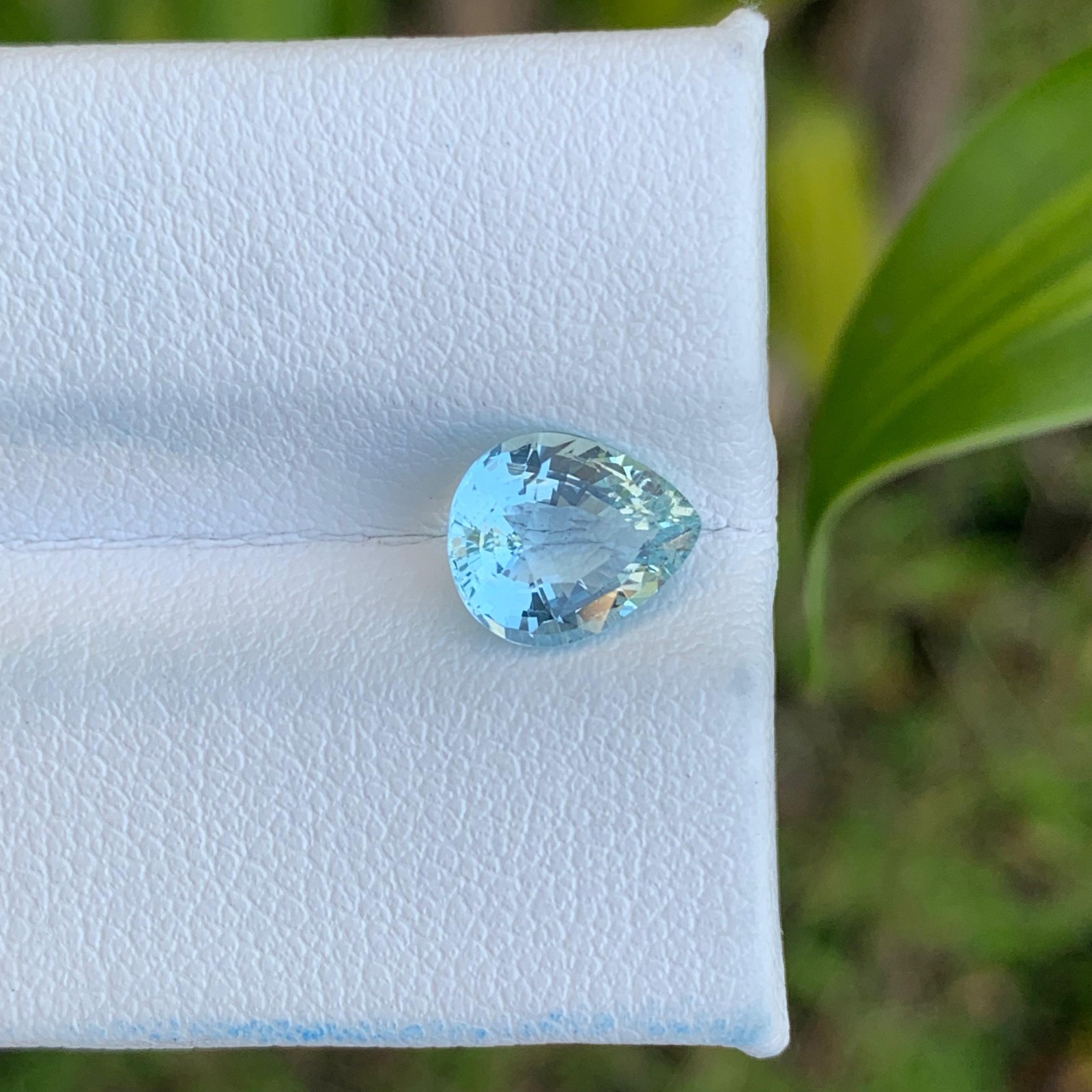 Loose Blue Natural Aquamarine 1.50 Cts SI Clarity Pear Cut Ideal For Collection.