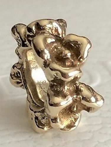 PANDORA | 14K GOLD ROSES CHARM ✪NEW✪ 750378 AUTHENTIC RETIRED FLOWER RARE 585ALE